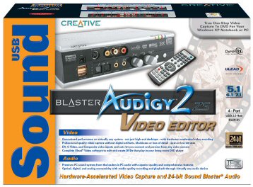 Творческий USB Sound Blaster Audigy 2 ZS Видео редактор
