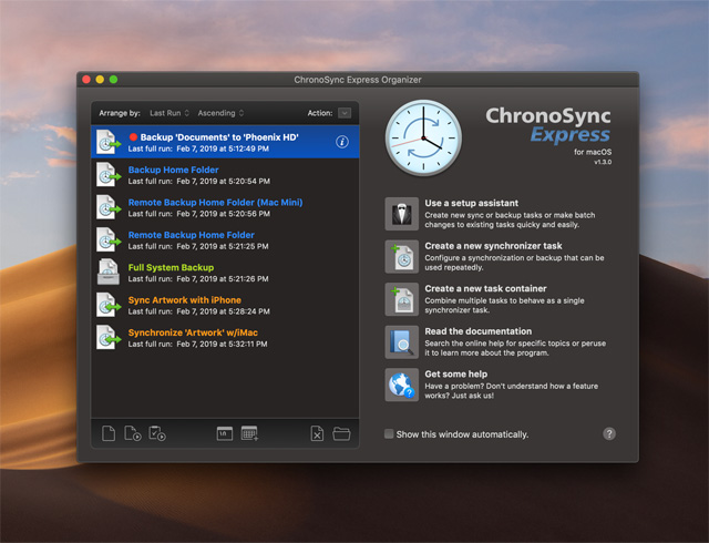 Он обеспечивает базовые возможности синхронизации файлов, резервного копирования и планирования   найдено в ChronoSync, но по более доступной цене