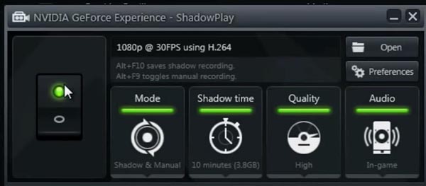 Cerințele de sistem pentru Shadow Play pot fi găsite pe această pagină