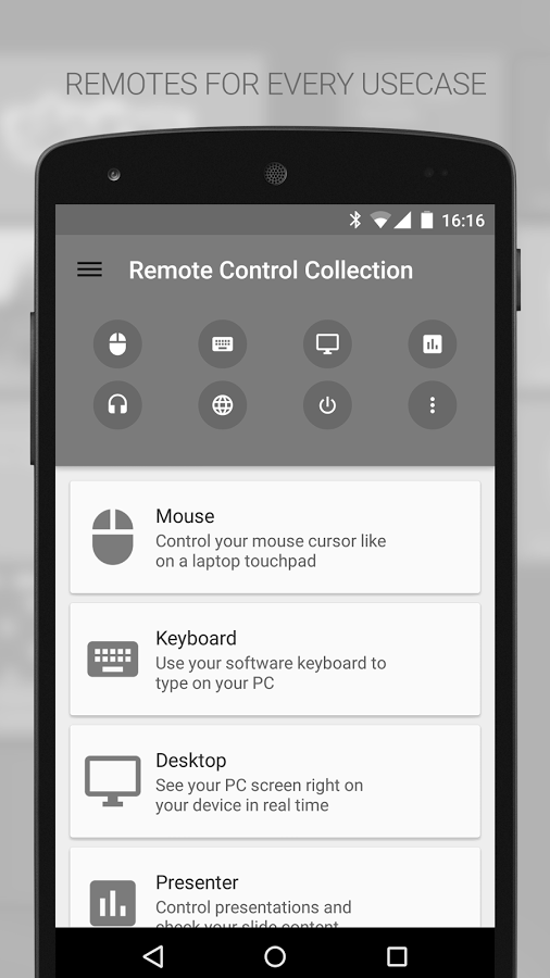 Mouse & Keyboard Remote - хорошее приложение, которое позволит вам использовать Android в качестве клавиатуры ПК
